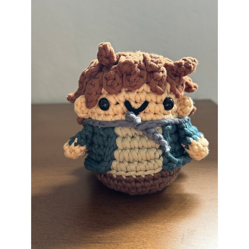 *Pre-Made Plushie* The Woobles Lord of the Rings Pippin Crochet Hobbit (mod)